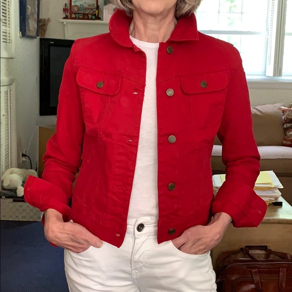 ralph lauren red denim jacket